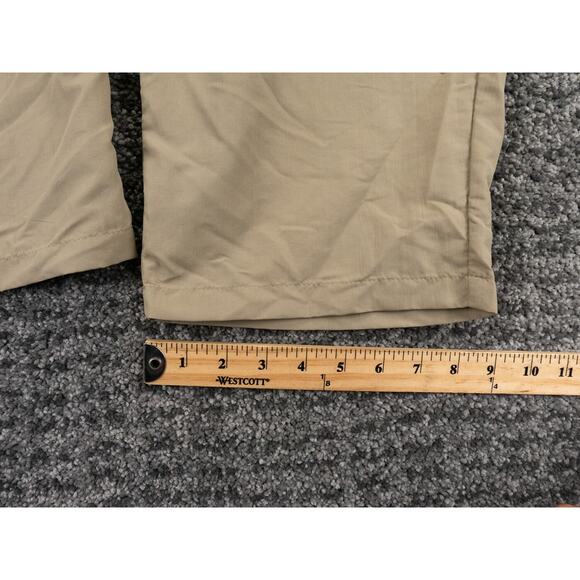 LL Bean Pants Womens Large Beige Tropicwear Capri Elastic Waist Belted Nylon NWT - Picture 9 of 12